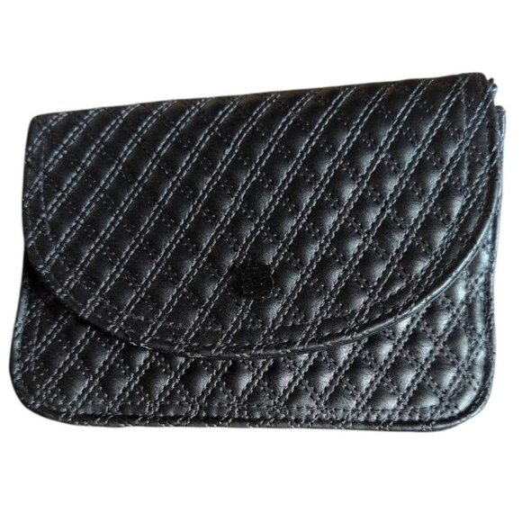 Vinci Camuto Wristlet Black Belt Quilted Bag 1 Compartment Purse Fanny Pack - Picture 2 of 7